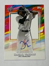 2022 Topps Pro Debut Future Cornerstones Autographs Kahlil Watson #FC-KW card