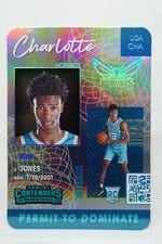 2021-22 Panini Contenders Permit to Dominate Kai Jones #19 card