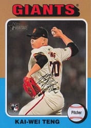2024 Topps Heritage Base Set Kai-Wei Teng #638 card