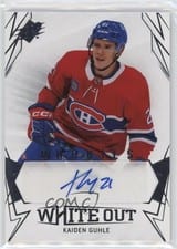 2022-23 SPx White Out Rookie Autos Kaiden Guhle #WOR-KG card