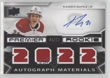 2022-23 Upper Deck Premier 2022 Premier Rookie Autograph Jersey Kaiden Guhle #PRA-KG card