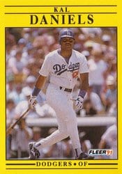 1991 Fleer Base Set Kal Daniels #198 card
