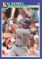 1991 Score Base Set Kal Daniels #20 card