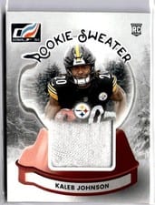 2025 Donruss Rookie Holiday Sweater Kaleb Johnson #SWE-KJN card