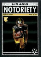 2025 Panini Mosaic Notoriety Kaleb Johnson #22 card