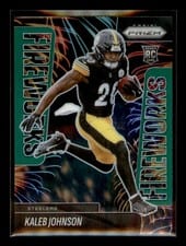 2025 Panini Prizm Fireworks Kaleb Johnson #4 card