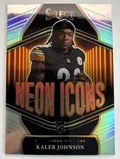 2025 Panini Select Neon Icons Kaleb Johnson #22 card