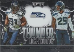 2020 Panini Playoff Thunder & Lightning Kam Chancellor / Earl Thomas III #TL-15 card