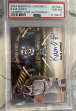 2024-25 Bowman University Chrome Campus Visits Autographs Kam Jones #CVA-KJ card