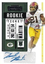 2020 Panini Contenders Base Set Kamal Martin #208 card