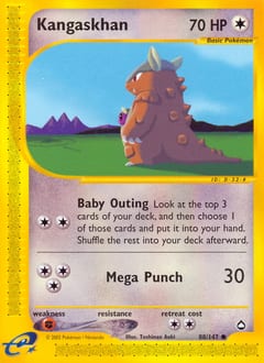 2003 Aquapolis Kangaskhan #88 card