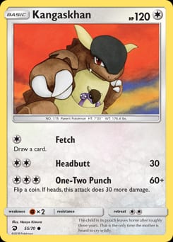 2018 Dragon Majesty Kangaskhan #55 card