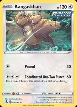 2021 Fusion Strike Kangaskhan #204 card