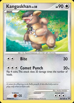 2008 Majestic Dawn Kangaskhan #38 card