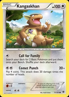 2013 Plasma Blast Kangaskhan #71 card