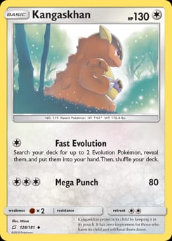 2019 Team Up Kangaskhan #128 card