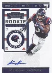 2019 Panini Contenders Base Set Karan Higdon #271 card