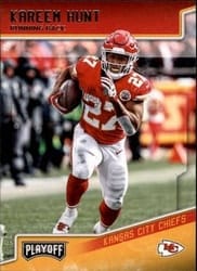 2018 Panini Playoff Base Set Kareem Hunt #95 card