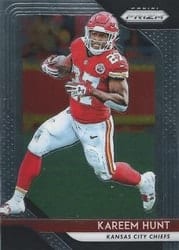 2018 Panini Prizm Base Set Kareem Hunt #104 card