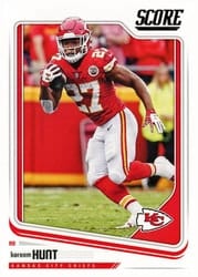 2018 Score Base Set Kareem Hunt #156 card