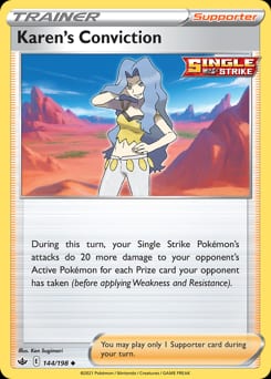 Chilling Reign Karen's Conviction #144 card
