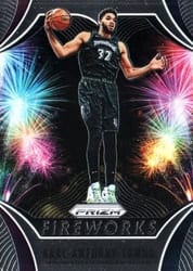 2019-20 Panini Prizm Fireworks Karl-Anthony Towns #21 card