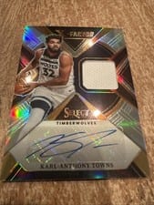 2023-24 Panini Select X-Factor Memorabilia Signatures Karl-Anthony Towns #XFS-KAT card