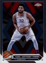 2023-24 Topps Chrome Base Set Karl-Anthony Towns #105 card