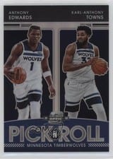 2021-22 Panini Contenders Optic Pick n Roll Karl-Anthony Towns / Anthony Edwards #10 card