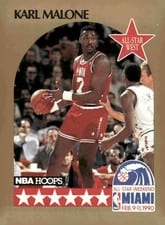 1990-91 Hoops Base Set Karl Malone #21 card
