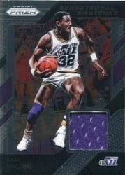 2018-19 Panini Prizm Sensational Swatches Karl Malone #50 card