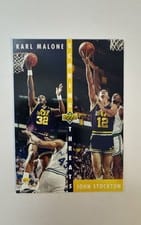 1992-93 Upper Deck Base Set Karl Malone / John Stockton #66 card