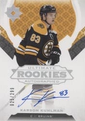 2019-20 Upper Deck Ultimate Collection Base Set Karson Kuhlman #130 card