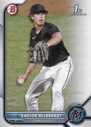 2022 Bowman Draft Base Set Karson Milbrandt #BD-87 card