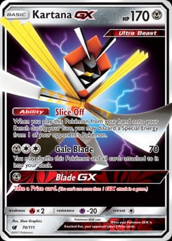 Crimson Invasion Kartana-GX #70 card