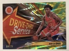 2024 Topps Chrome McDonald's All-American Drive-Thru Service Karter Knox #DTS-KKN card