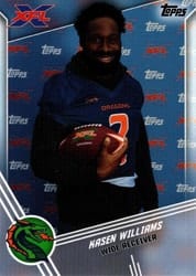 2020 Topps XFL Base Set Kasen Williams #34 card
