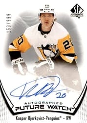 2021-22 SP Authentic Base Set Kasper Bjorkqvist #196 card