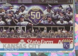 2019 Topps Chrome Sapphire Edition Base Set Kauffman Stadium #609 card