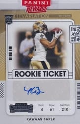 2021 Panini Contenders Base Set Kawaan Baker #258 card