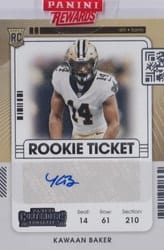 2021 Panini Contenders Base Set Kawaan Baker #258 card