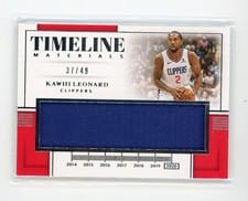 2019 Panini National Treasures Kawhi Leonard #37 card