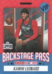 2020-21 Hoops Backstage Pass Kawhi Leonard #6 card