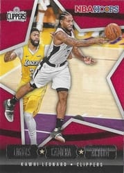 2020-21 Hoops Lights Camera Action Kawhi Leonard #19 card