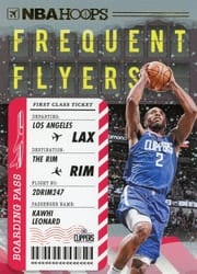 2020-21 Hoops Winter Frequent Flyers Kawhi Leonard #13 card