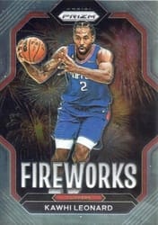 2022-23 Panini Prizm Fireworks Kawhi Leonard #16 card