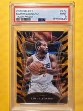 2023 Panini Select Kawhi Leonard Tiger Prizm #377 card