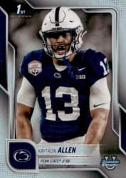 2025 Bowman University Chrome Base Image Variation Refractor Kaytron Allen #SP-11 card