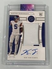 2022 Panini National Treasures Kayvon Thibodeaux #198 card