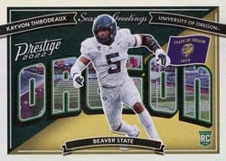 2022 Panini Prestige Seasons Greetings Kayvon Thibodeaux #SG-18 card